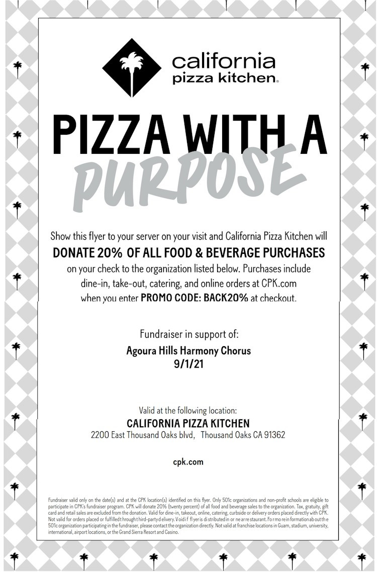 California Pizza Kitchen Fundraiser Flyer | Dandk Organizer